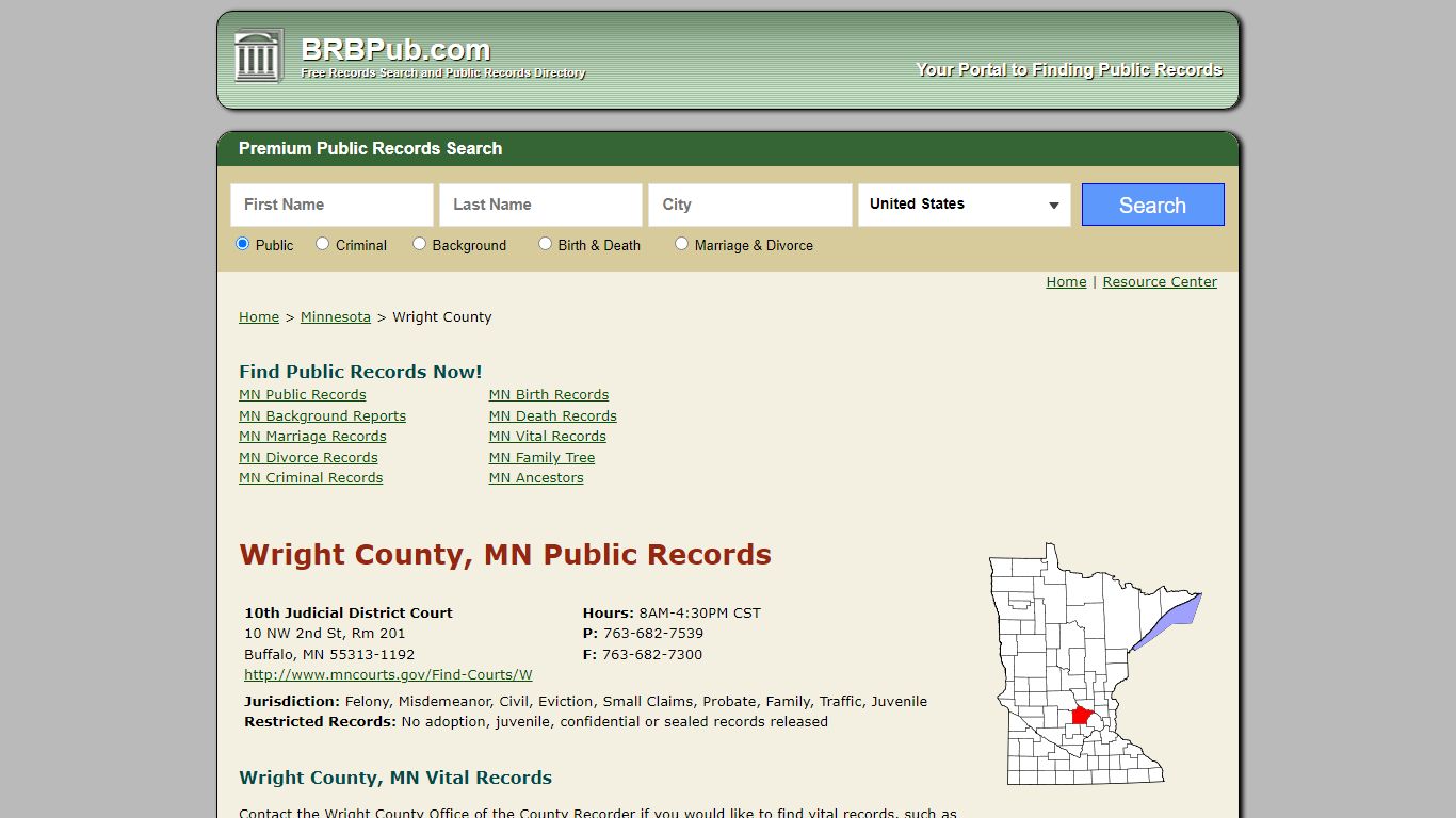 Wright County Public Records | Search Minnesota Government Databases